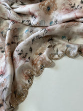 Load image into Gallery viewer, Pure Satin Georgette Multicolor Print n Diamond Cut Work Fancy Designer Partywear Saree Design