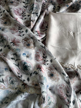 Load image into Gallery viewer, Pure Satin Georgette Multicolor Print n Diamond Cut Work Fancy Designer Partywear Saree Design