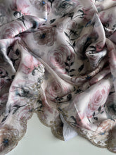 Load image into Gallery viewer, Pure Satin Georgette Multicolor Print n Diamond Cut Work Fancy Designer Partywear Saree Design