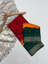 Load image into Gallery viewer, New Festive Wear Multi Color Dola Silk Jacquard Zari n Print Work Fancy Designer Saree With Blouse