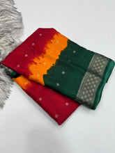 Load image into Gallery viewer, New Festive Wear Multi Color Dola Silk Jacquard Zari n Print Work Fancy Designer Saree With Blouse