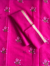 Load image into Gallery viewer, New Wedding Wear Pure Kota Doriya with embroidery work flower on all over the saree with Unstitched Blouse Piece