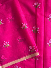 Load image into Gallery viewer, New Wedding Wear Pure Kota Doriya with embroidery work flower on all over the saree with Unstitched Blouse Piece