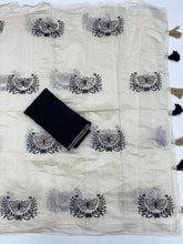 Load image into Gallery viewer, Divine Function Wear Soft Chanderi Cotton Silk Butterfly Design Embroidery n Tussels Work Fancy Saree