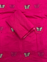 Load image into Gallery viewer, Divine Function Wear Soft Chanderi Cotton Silk Butterfly Design Embroidery n Tussels Work Fancy Saree