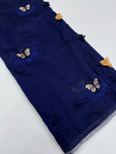 Load image into Gallery viewer, Divine Function Wear Soft Chanderi Cotton Silk Butterfly Design Embroidery n Tussels Work Fancy Saree