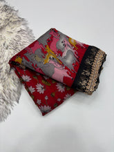 Load image into Gallery viewer, New Wedding Wear Pure Mangalkari Viscouse Silk Print Weaving n Sequence Lace Work Fancy Designer Saree