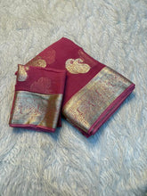 Load image into Gallery viewer, New Festival Wear Viscose Georgette Jacquard Weaving Work Fancy Designer Saree With Blouse