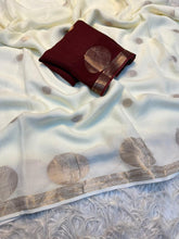 Load image into Gallery viewer, Entrancing Party Wear Pure Soft Viscose Silk Zari Work Fancy Designer Saree With Blouse