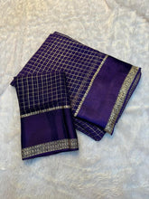 Load image into Gallery viewer, Redolent Party Wear Pure Viscose Georgette With Satin Border Small Chex Fancy Designer Saree For Women