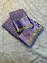 Load image into Gallery viewer, Redolent Party Wear Pure Viscose Georgette With Satin Border Small Chex Fancy Designer Saree For Women