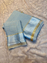 Load image into Gallery viewer, Redolent Party Wear Pure Viscose Georgette With Satin Border Small Chex Fancy Designer Saree For Women