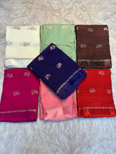 Load image into Gallery viewer, Forbearance Function Wear Pure Soft Viscose Silk Jacquard Design n Satin Border Fancy Designer Saree With Blouse Piece