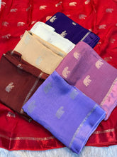 Load image into Gallery viewer, Traditional Wedding Wear Pure Soft Viscose Silk Jacquard Design n Satin Border Fancy Saree With Elegant Blouse Piece