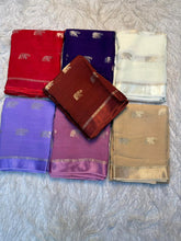 Load image into Gallery viewer, Traditional Wedding Wear Pure Soft Viscose Silk Jacquard Design n Satin Border Fancy Saree With Elegant Blouse Piece