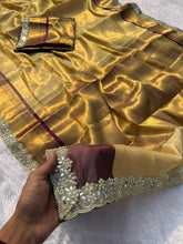 Load image into Gallery viewer, New Function Wear Banarasi Tissue Silk Jacquard Zari Weaving Work Fancy Designer Saree