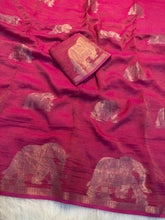 Load image into Gallery viewer, Gorgeous Party Wear Viscose Tissue Weaving Silk Zari Work Fancy Designer Saree With Blouse