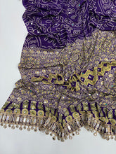 Load image into Gallery viewer, Gratifying Function Wear Pure Satin Silk Ajrak Printed Rich Pallu n Mirror Work Designer Saree With Blouse Piece