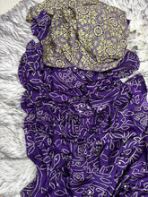 Load image into Gallery viewer, Gratifying Function Wear Pure Satin Silk Ajrak Printed Rich Pallu n Mirror Work Designer Saree With Blouse Piece