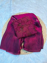 Load image into Gallery viewer, Ravishing Party Wear Rangoli Crush Silk With Ribbon Beads Work Blouse For Occasion