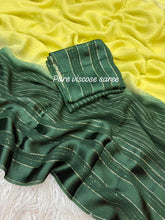 Load image into Gallery viewer, Adorning Function Wear Pure Viscose Georgette Linning Weaving Satin Patta Border Fancy Designer Saree