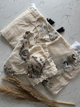 Load image into Gallery viewer, Magnificat Festive Wear Chanderi Cotton Embroidery n Tussels Work Fancy Designer Saree With Stitched Blouse