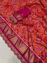 Load image into Gallery viewer, Desiring Festive Wear Pure Soft Silk Jacquard Work Lace Border Fancy Designer Saree With Blouse Piece