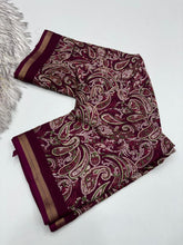 Load image into Gallery viewer, Excellent Party Wear Pure Soft Kashmiri Cotton Silk Designer Printed n Rich Pallu Saree With Blouse Piece