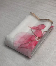 Load image into Gallery viewer, Party wear Organza Silk Floral Print n Foil Work Beautiful Rich Look Saree