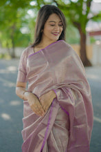 Load image into Gallery viewer, Lustrous Wedding Wear Jacquard Zari Weaving Work Kanchipuram Silk Saree With Flaunt Blouse Piece
