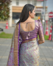 Load image into Gallery viewer, Elegant Wedding Wear Multi Color Kanjivaram Silk Pure Zari Weaving with Beautiful Meena Weaving Saree
