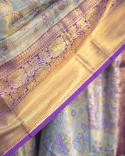 Load image into Gallery viewer, Elegant Wedding Wear Multi Color Kanjivaram Silk Pure Zari Weaving with Beautiful Meena Weaving Saree
