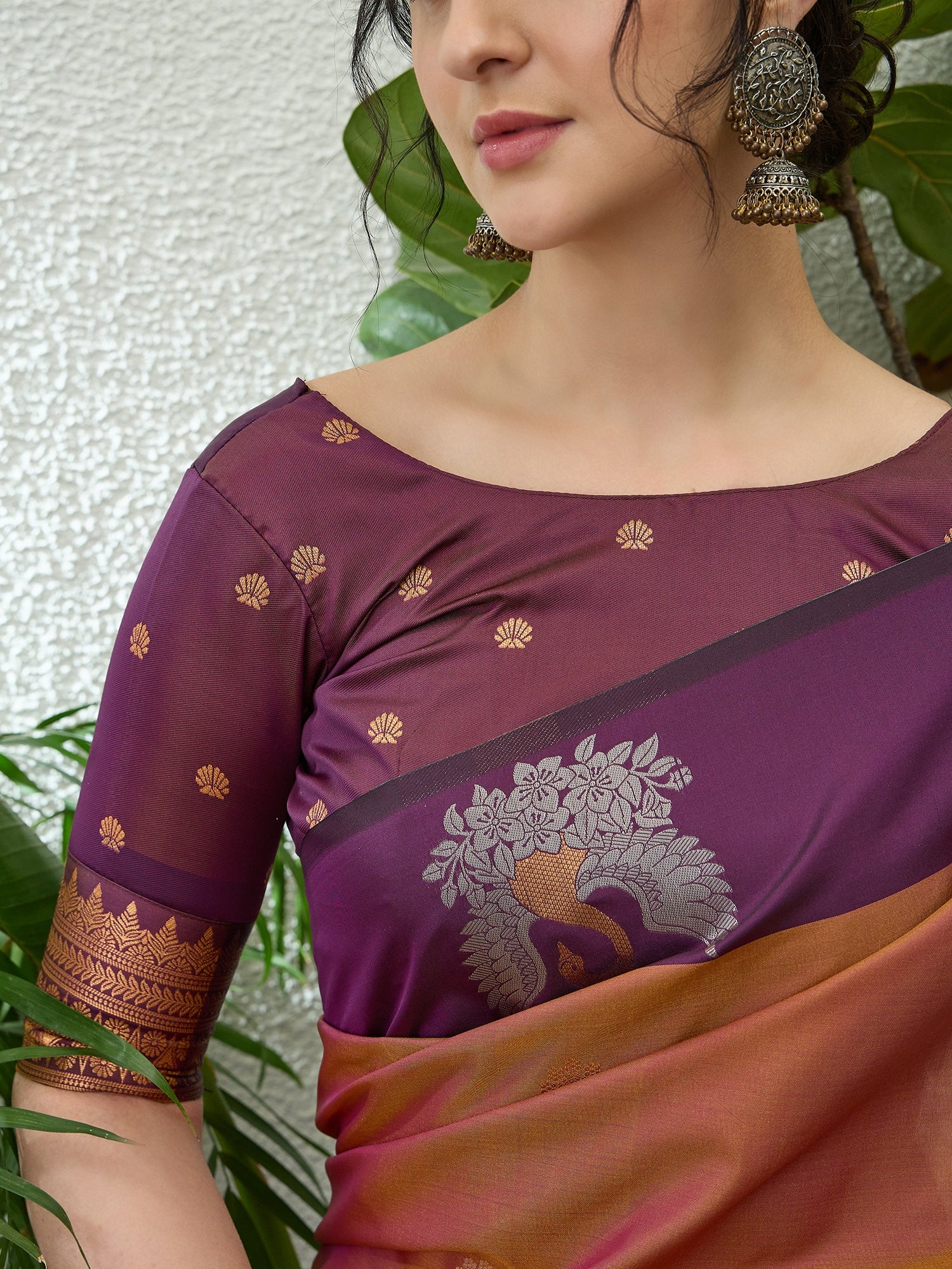 Mellifluous Party Wear Cotton Silk Jacquard Border Rich Pallu Fancy Saree With Unstitched Blouse