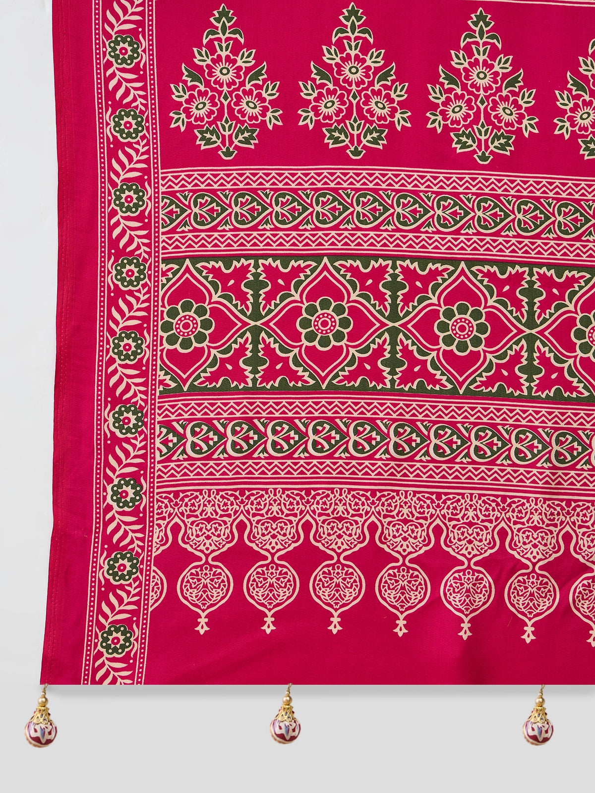 Fantabulous Festive Wear Satin Silk Ajrak Printed Rich Pallu Fancy Saree With Unstitched Blouse Piece