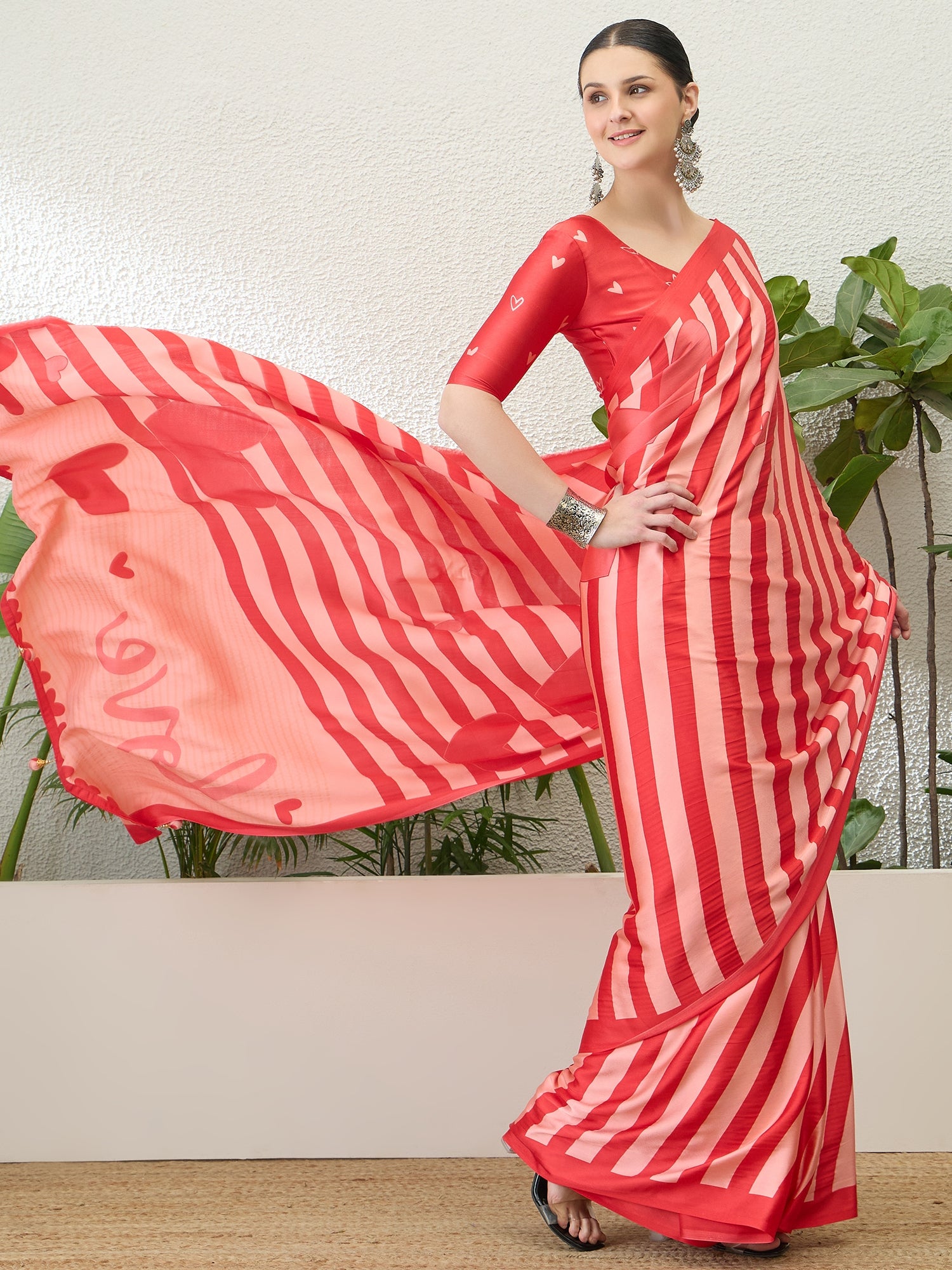 Elegant Festive Wear Silk Print Tussle Work Fancy Designer Saree With Unstitched  Blouse