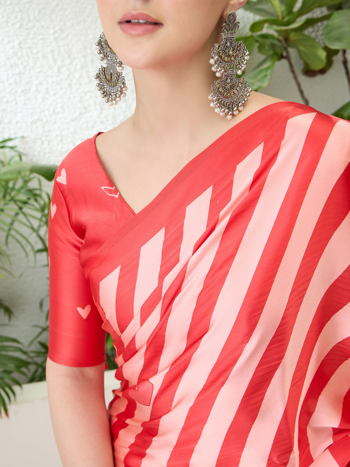 Elegant Festive Wear Silk Print Tussle Work Fancy Designer Saree With Unstitched  Blouse