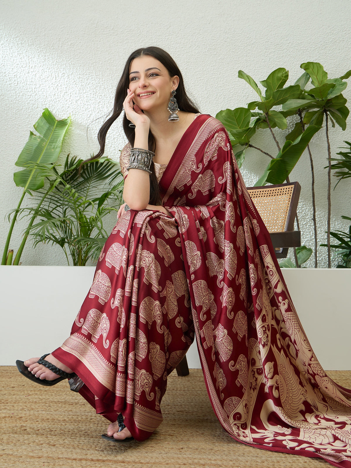Artisanal Festive Wear Pure Silk Print Rich Fancy Designer Saree With Unstitched Blouse