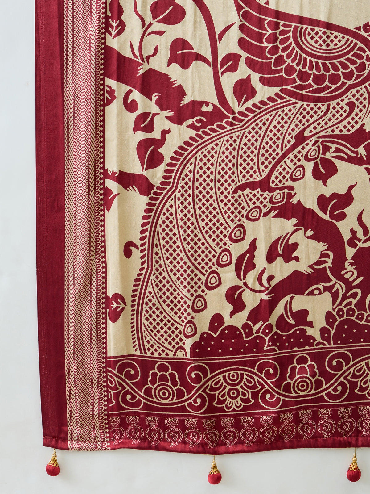 Artisanal Festive Wear Pure Silk Print Rich Fancy Designer Saree With Unstitched Blouse