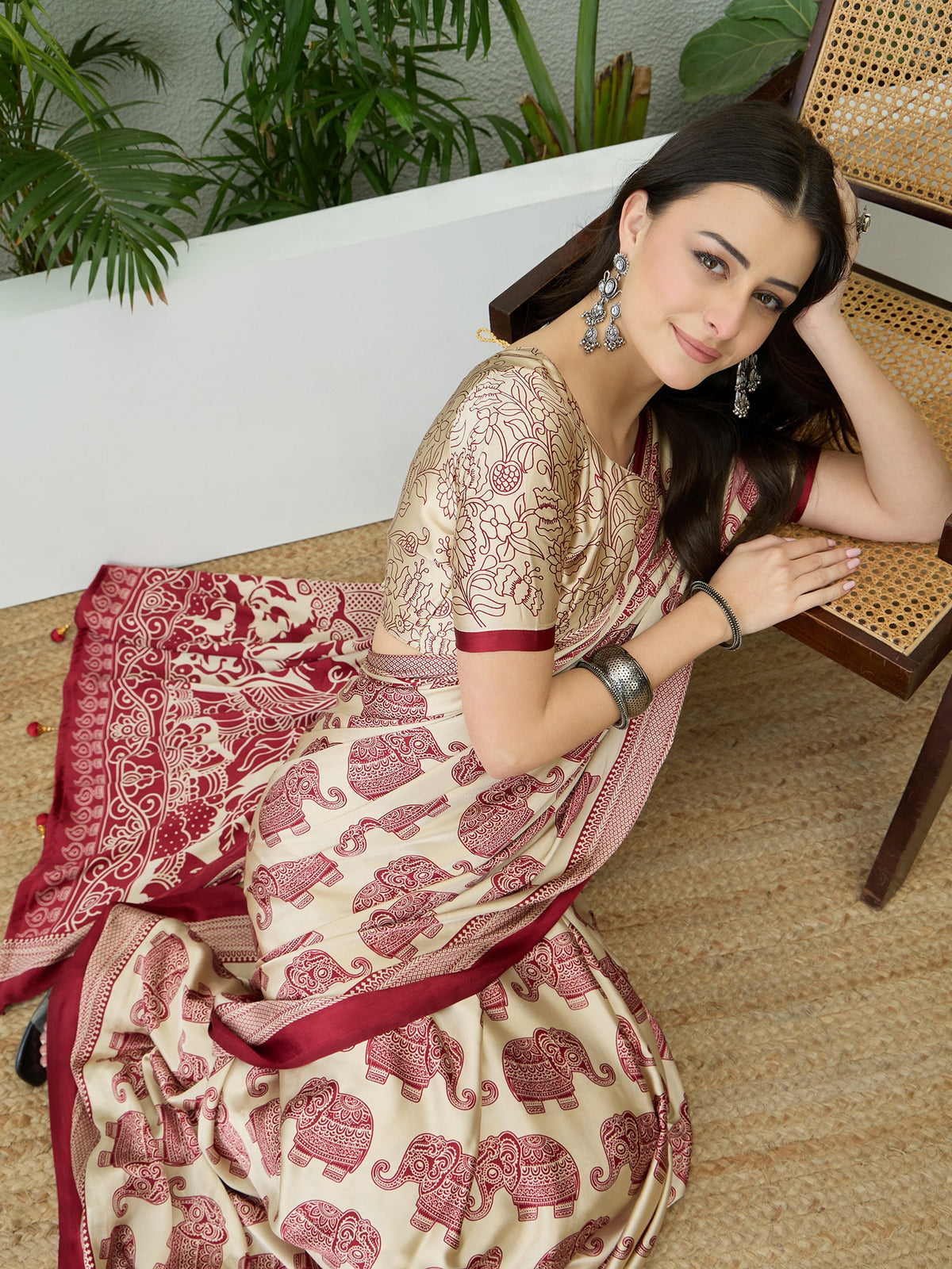 Artisanal Festive Wear Pure Silk Print Rich Fancy Designer Saree With Unstitched Blouse