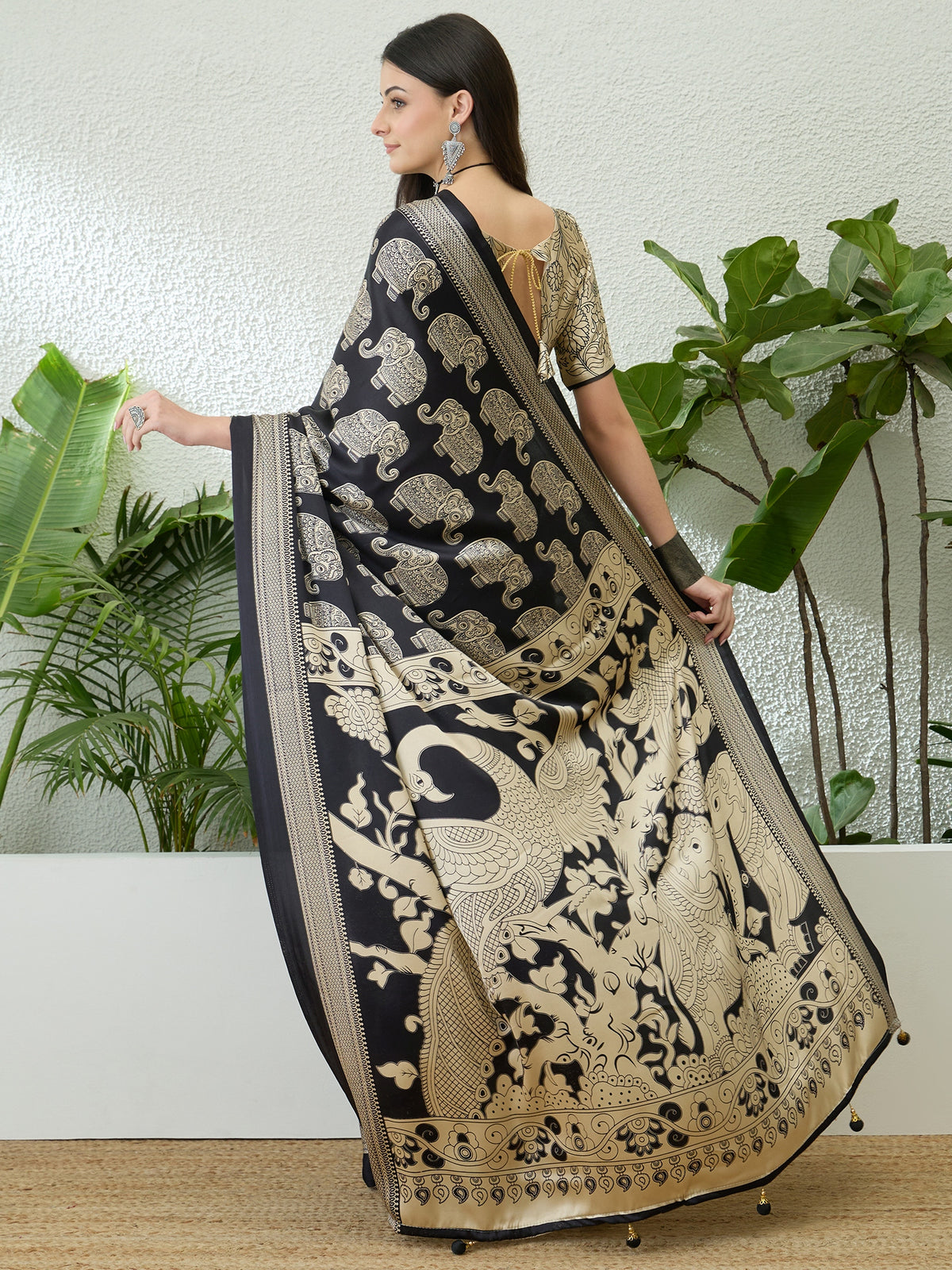 Artisanal Festive Wear Pure Silk Print Rich Fancy Designer Saree With Unstitched Blouse