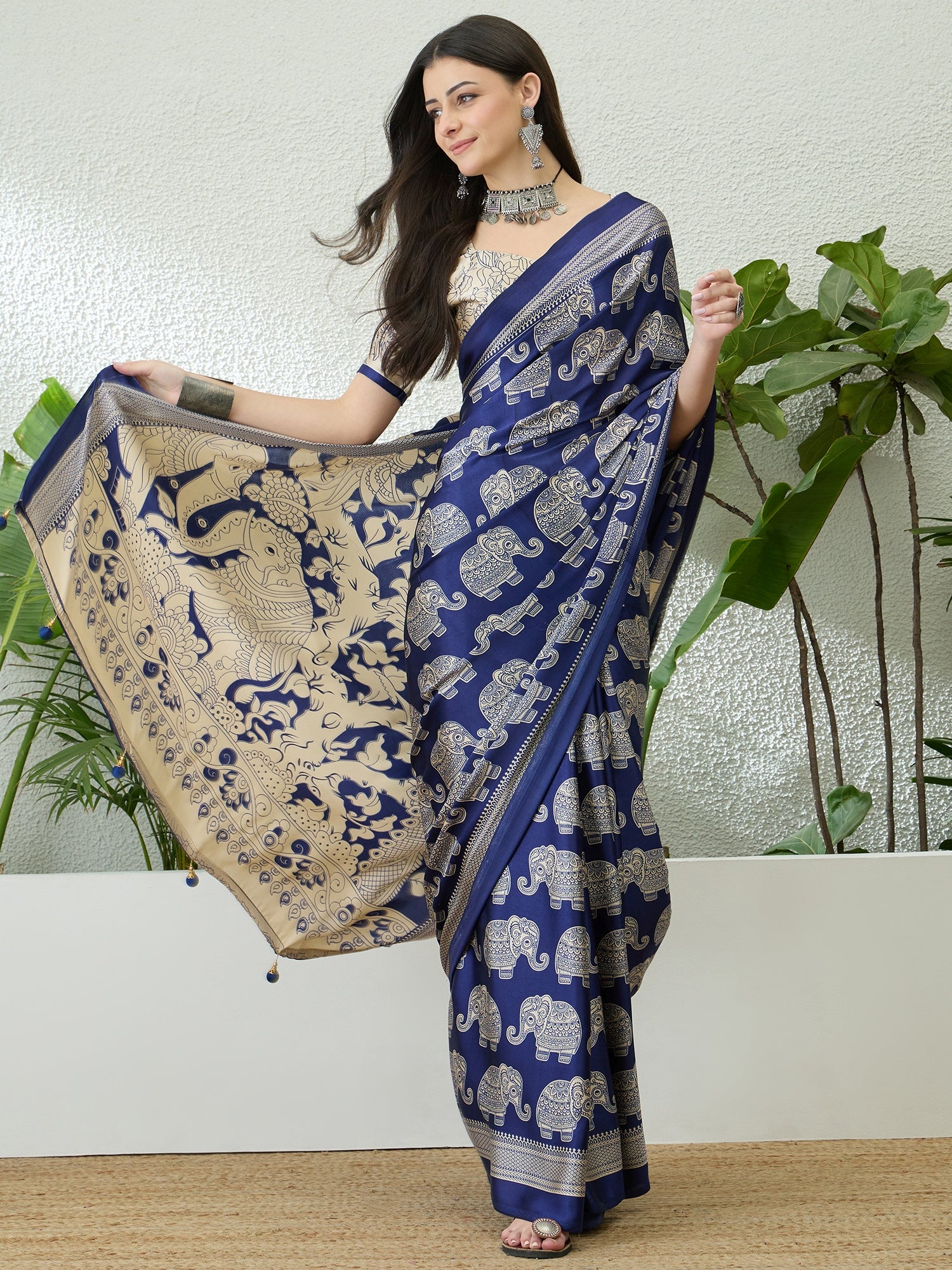 Artisanal Festive Wear Pure Silk Print Rich Fancy Designer Saree With Unstitched Blouse