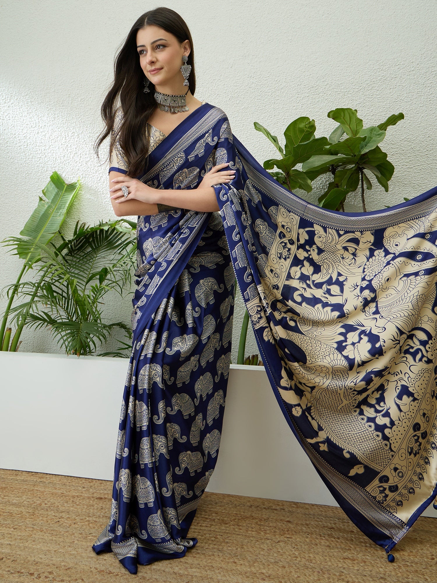 Artisanal Festive Wear Pure Silk Print Rich Fancy Designer Saree With Unstitched Blouse