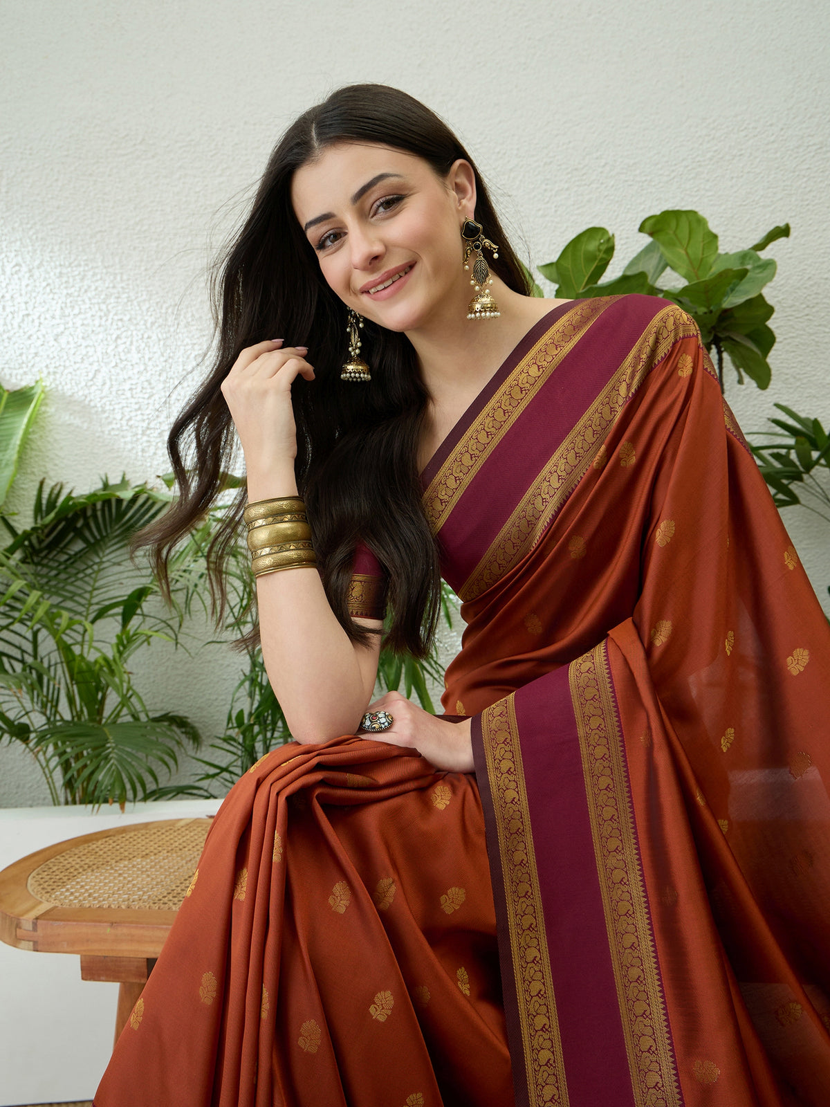 Effervescent Function Wear Silk Jacquard Weaving Work Fancy Saree With Blouse Piece