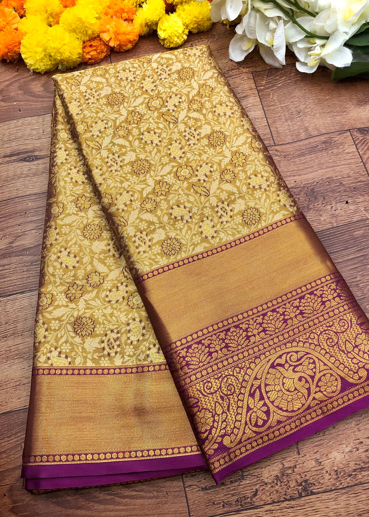New Wedding Wear Wine Color Kanjiviram Silk Pure Zari Weaving with Beautiful Meena Weaving Saree With Blouse