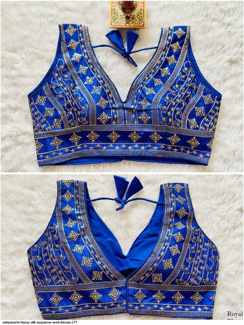New Party Wear Silk Embroidery Work With Designer Readymade Blouse for Women