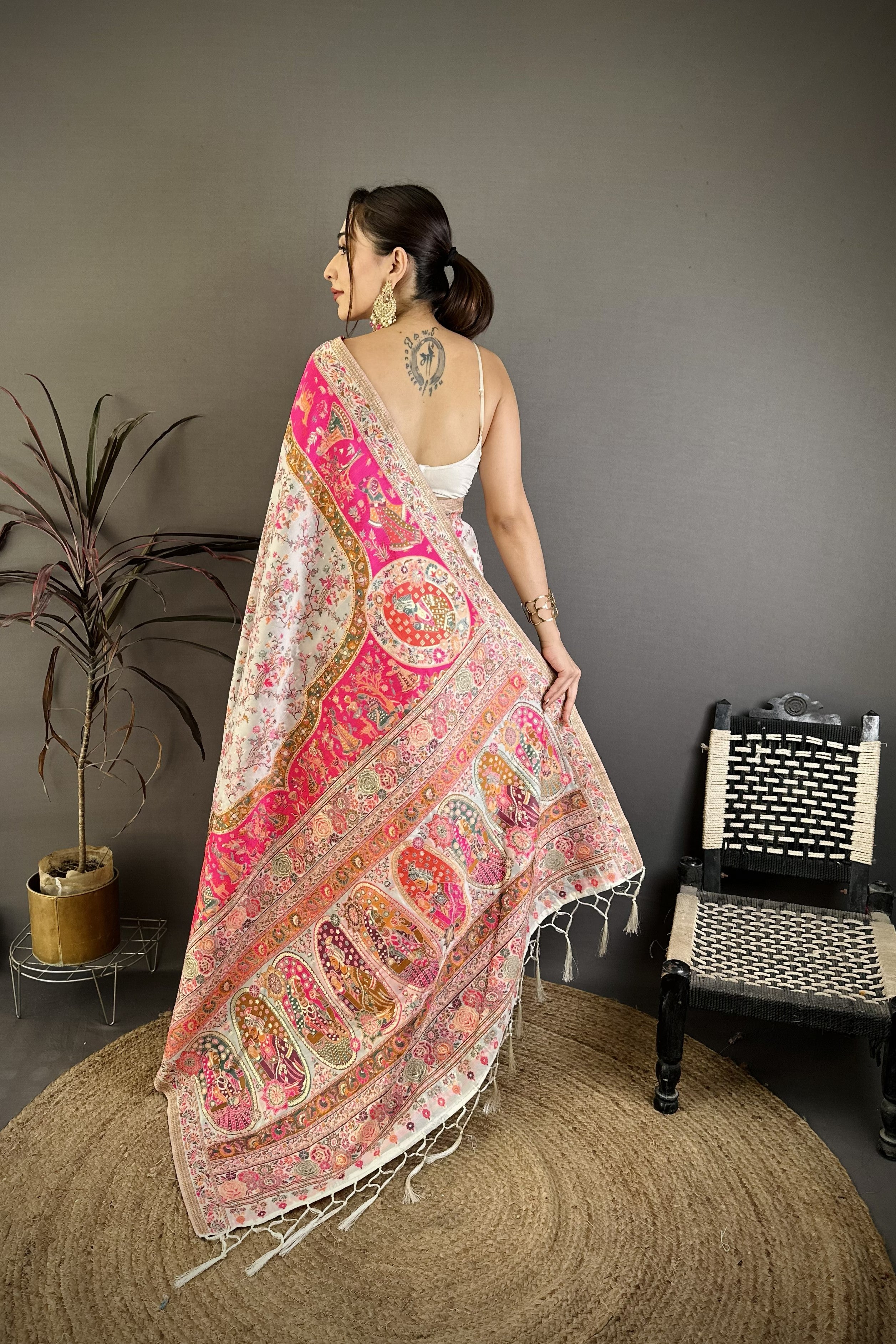 Elegant Wedding Wear Pure Soft Silk Printed Zari Weaving n Rich Pallu Designer Saree