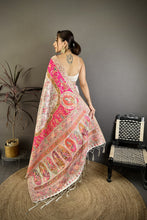 Load image into Gallery viewer, Elegant Wedding Wear Pure Soft Silk Printed Zari Weaving n Rich Pallu Designer Saree
