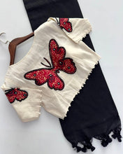 Load image into Gallery viewer, Latest Cotton Fabric Tussels Work Fancy Designer Function Wear Saree With Stitched Blouse
