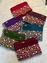 Load image into Gallery viewer, Marvellous Wedding Wear Soft Georgette Embroidery Work Fancy Desginer Saree With Blouse Piece
