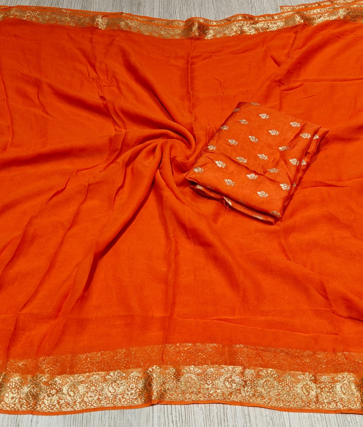 New Function Wear Viscose Georgette Jacquard Work Fancy Saree With Blouse Piece
